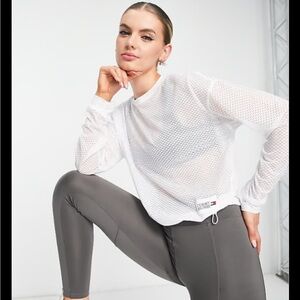 Tommy Hilfiger Sport drop shoulder mesh pull over